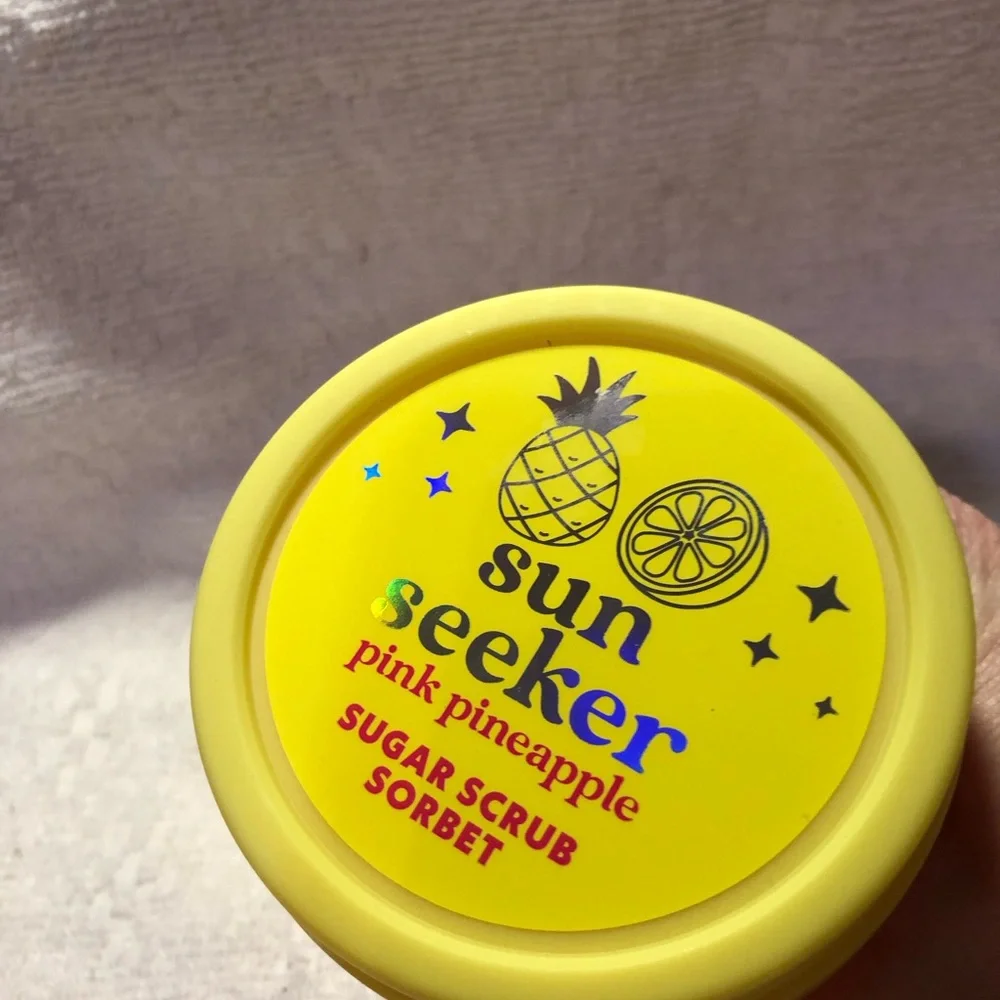 Justice Sun Seeker pink pineapple sugar scrub sorbet body scrub shea body butter